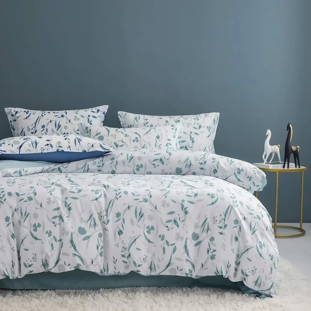 homebox 3 Piece‎ Duvet Cover Set, Tree Leaves Pattern Printed, Soft Double Brush